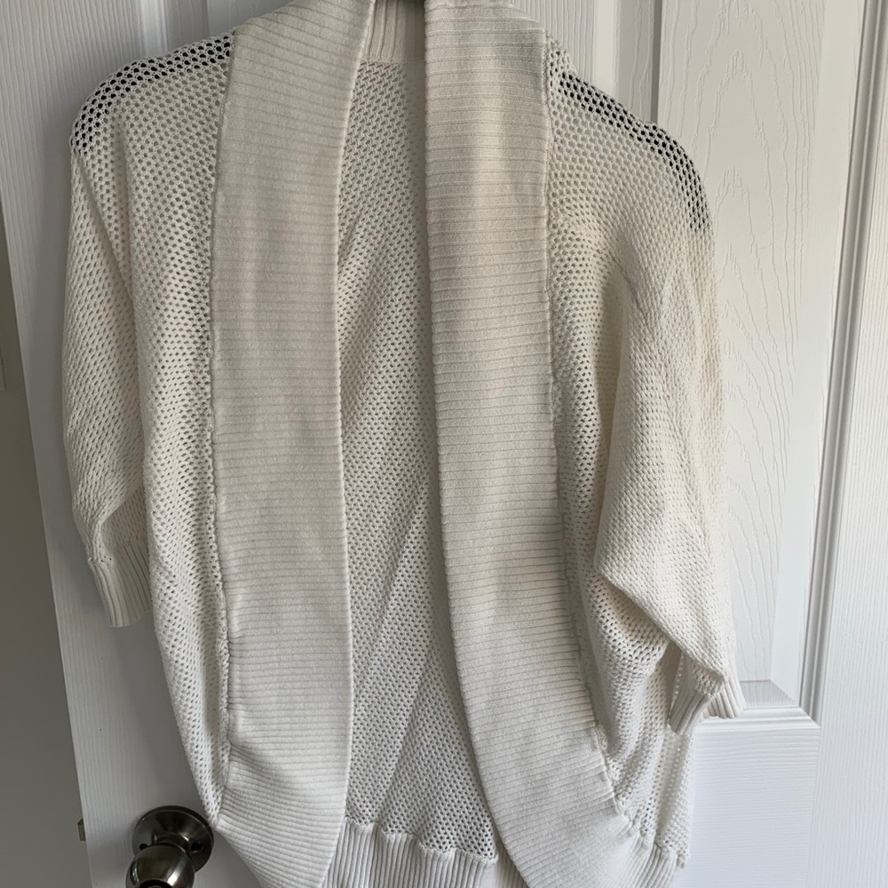 White cardigan